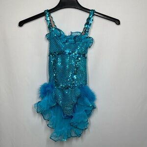 Art Stone Sparkling Blue Leotard Kids Costume